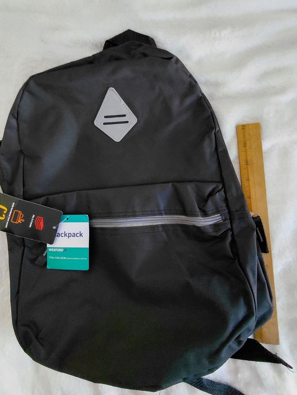 Wexford Classic Black Backpack - Everyday Carry School,Work, Travel NWT